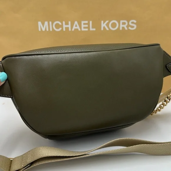 Michael Kors Maisie Lg Pebbled Leather 2-in-1 Sling Fanny Pack Waist Bag Belt - Picture 5 of 16